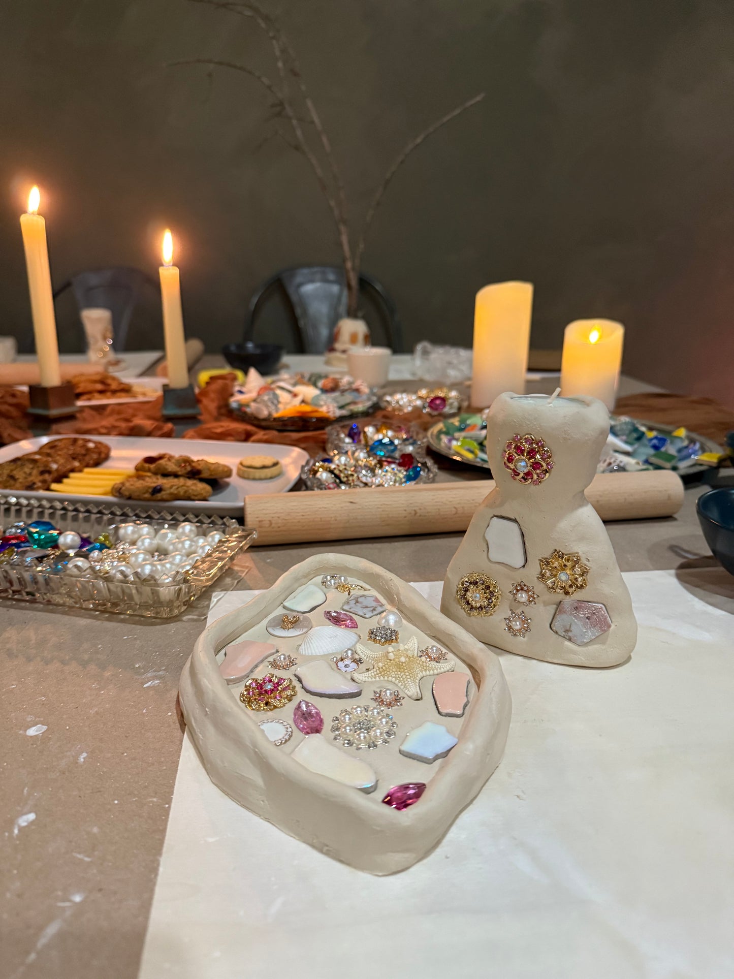 Mosaic Gemstone Clay Art - Craft Social Party Dec 12