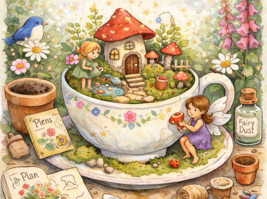 Teacup Fairy Garden - Craft Social Party Jul 12