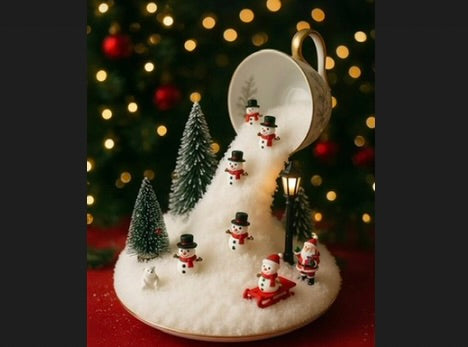 Winter Wonderland Teacup Garden- Craft Social Party Dec